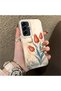 Samsung Galaxy A36 Compatible Silicone Edge Hard Back Case Tulip Pattern Loving Couple Phone Case - 3