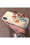 iPhone XS Max Compatible Silicone Edge Hard Back Case Tulip Pattern Loving Couple Phone Case - 2