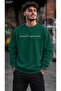 Men's Courage Stripe Detailed Printed Crew Neck Casual Regular Fit Sweatshirt