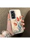 Infinix Hot 60 Pro Compatible Silicone Edge Hard Back Case Tulip Pattern Lover Couple Phone Case - 3