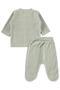 Teddy Bear Embroidered 1-9 Month Pajama Set - Khaki - 3