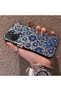Poco M5S Compatible Silicone Edge Hard Back Case Phone Case with Iznik Tile Pattern - 2