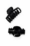 2 Pieces 4 cm Threaded Black Mini Latch Buckle - 2