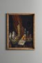 Still Life with Ornate Jug and Fruits - Vintage Patterned Painting - Fine Model
