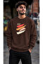 Men's Fantastic Active Sunshine Brush Print Crew Neck Casual Regular Fit Sweatshirt