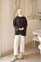 Brown Side-Tie Modal Tunic - 3