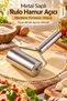 Metal Handle Roller Dough Cutter Stainless Steel Rolling Pin Pizza Pastry Ravioli Rolling Pin