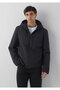 Hooded jacket jet black