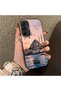 Samsung Galaxy A25 Compatible Silicone Edge Hard Back Case Istanbul Patterned Couple Phone Case - 3