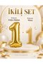 1-20 Years Old Gold Number Foil Balloon and Candle Set 74 cm Birthday Decoration Set - 2