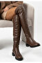 Women's Boots Brown Leather Stylish Penu - 2