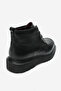 Men's Thick Sole Lace-Up Boots Real Leather Soren Black - 3