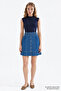 High Waist Belted Pocketed Mini Regular Skirt - 2