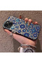 iPhone 15 Compatible Silicone Edge Hard Back Case with Iznik Tile Pattern Phone Case - 2