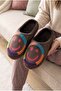 Women'S, Velvet, Smiling Face Figured, Wool Inside, Silent Sole House Slippers - 5