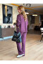 Women's modal fabric pattern detail cardigan and pants two-piece set - 6
