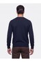 Navy Blue Crew Neck Men's Knitwear Sweater - 3