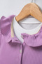 Baby Girl 3-Piece Set Cotton Ruffle Blouse Pants Bodysuit 100% Cotton Bowknot Combination - 5
