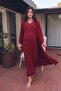 Lavinia Lace Detailed Maternity and Postpartum Nightgown Set with Dressing Gown, Suitable for Breastfeeding - 3