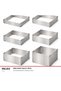 Adjustable Cake Circle Square H10 cm Stainless Steel Cake Mold