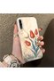 Samsung Galaxy A50S Compatible Silicone Edge Hard Back Case Tulip Patterned Lover Couple Phone Case - 3
