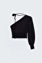 Floral Detailed Blouse - Black - 5