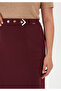 Gabardine Gold Accessory Pencil Midi Skirt - 5