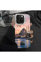 Realme 12 Lite Compatible Silicone Edge Hard Back Case Istanbul Patterned Couple Phone Case - 8