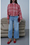 Plaid Bomber Jacket Red - 5