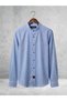 Men's Large Size Oversized Regular Fit Long Sleeve 100% Cotton Court Collar Shirt - 5