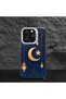 Samsung Galaxy A34 5g Compatible Silicone Edge Hard Back Case Crescent and Star Pattern Phone Case - 5