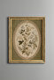 Botanical Branches in Oval Frame - Vintage Patterned Painting - Fine Model