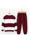 Balance Unisex Color Blocked Tracksuit Set Half Zipper Sweatshirt Jogger - 2