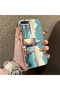 iPhone 8 Plus Compatible Silicone Edge Hard Back Case Galata Tower Patterned Phone Case - 3