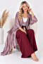 Women's Leaf Pattern Cap Pants Double Set - 6