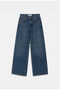 Women's 2W6-8 Wide Leg Loose Fit Mid Waist Denim Jeans - 4