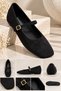 Fleur Hidden Heeled Single Strap Blunt Toe Flat Sole Casual Women's Mary Jane Flats - 8