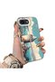 iPhone 16E Compatible Silicone Edge Hard Back Case Galata Tower Patterned Phone Case