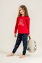 Let it snow christmas red mother daughter pajama set, 100% cotton, adult and children's pajamas are priced separately. - 2