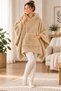 Wellsoft Poncho Hooded Wearable Blanket Oversized Warm Soft Tv Blanket