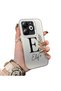 Infinix Smart 8 Compatible Silicone Edge Hard Back Case Letter E Patterned Lover Couple Phone Case