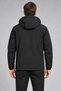 Men's Black Hooded Softshell Coat with Fur Inside, Water and Wind Resistant - 4