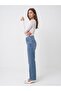 72365 Lyocell Blended Stoned Wide Leg Jeans-Blue - 4