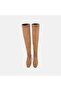 Women's Tan Square-Toe Over-The-Knee Stretch Boots - 6