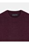 10886 Wool Blend Crew Neck Sweater-Purple - 7
