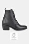 Women's Black Genuine Leather Lace-Up Boots & Booties - 2
