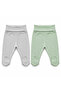 2-Piece Baby Pants with Booties, Wide Foldable Waistband, Interlock