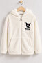 Girl's Plush Hooded Zippered Cardigan 9-12 Years Old - 3