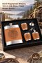 1 Piece Leather Flask Set with Wolf Pattern – Leather Covered Flask, 15 X 9 cm Size, Flask Water Bottle