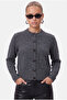 Women's Warm Soft Textured Basic Anthracite Knitwear Cardigan - 5